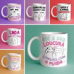Artes Caneca Amizade Amigas Flork Frases Ilustrações Caneca