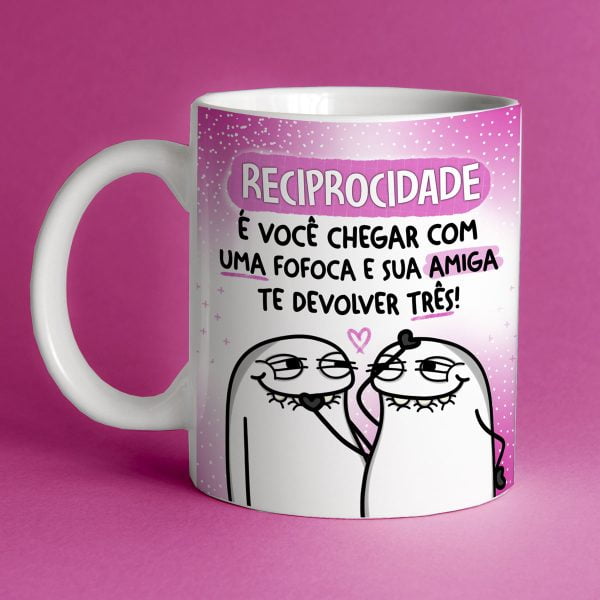 Artes Caneca Dia do Amigo Flork Amigas Meme Frases Divertida