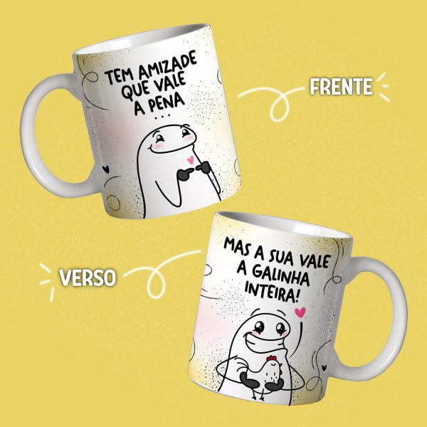 Artes Caneca Dia do Amigo Flork Amigas Meme Frases Divertida