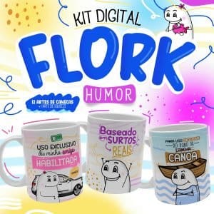 Artes Caneca Flork Frases Divertidas Personalizados JPG
