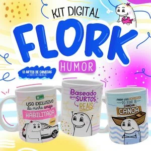 Artes Caneca Flork Frases Divertidas Personalizados JPG