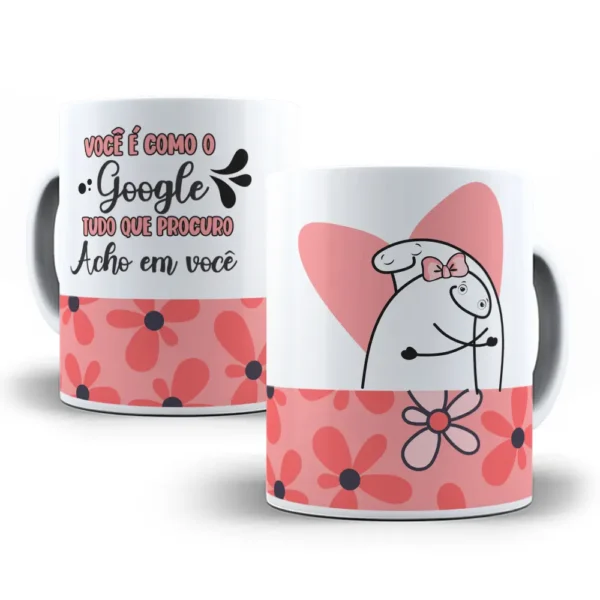 Artes Caneca Florks Namorados, Personalize Como Quiser