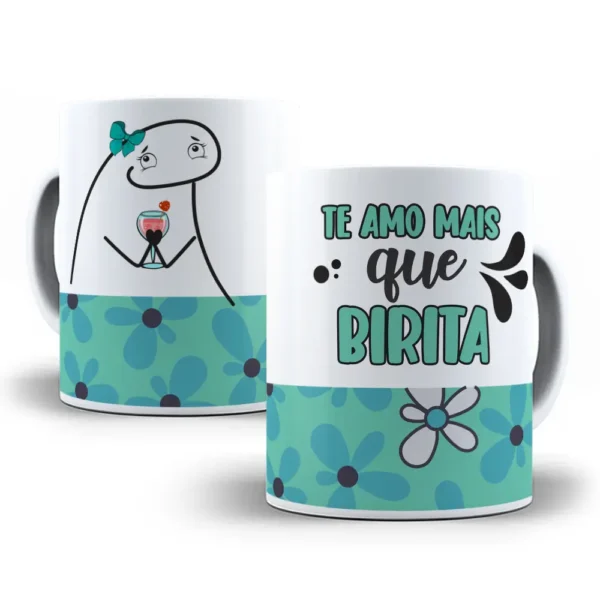 Artes Caneca Florks Namorados, Personalize Como Quiser