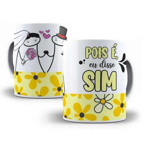 Artes Caneca Florks Namorados, Personalize Como Quiser