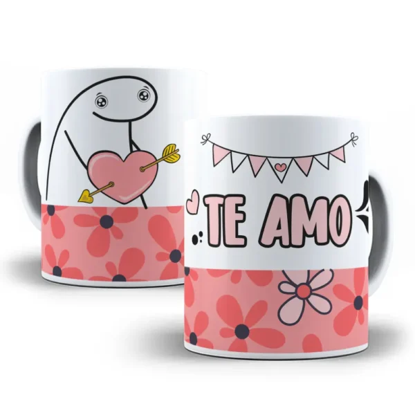 Artes Caneca Florks Namorados, Personalize Como Quiser