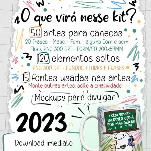 Artes Caneca Florks Professores 2023