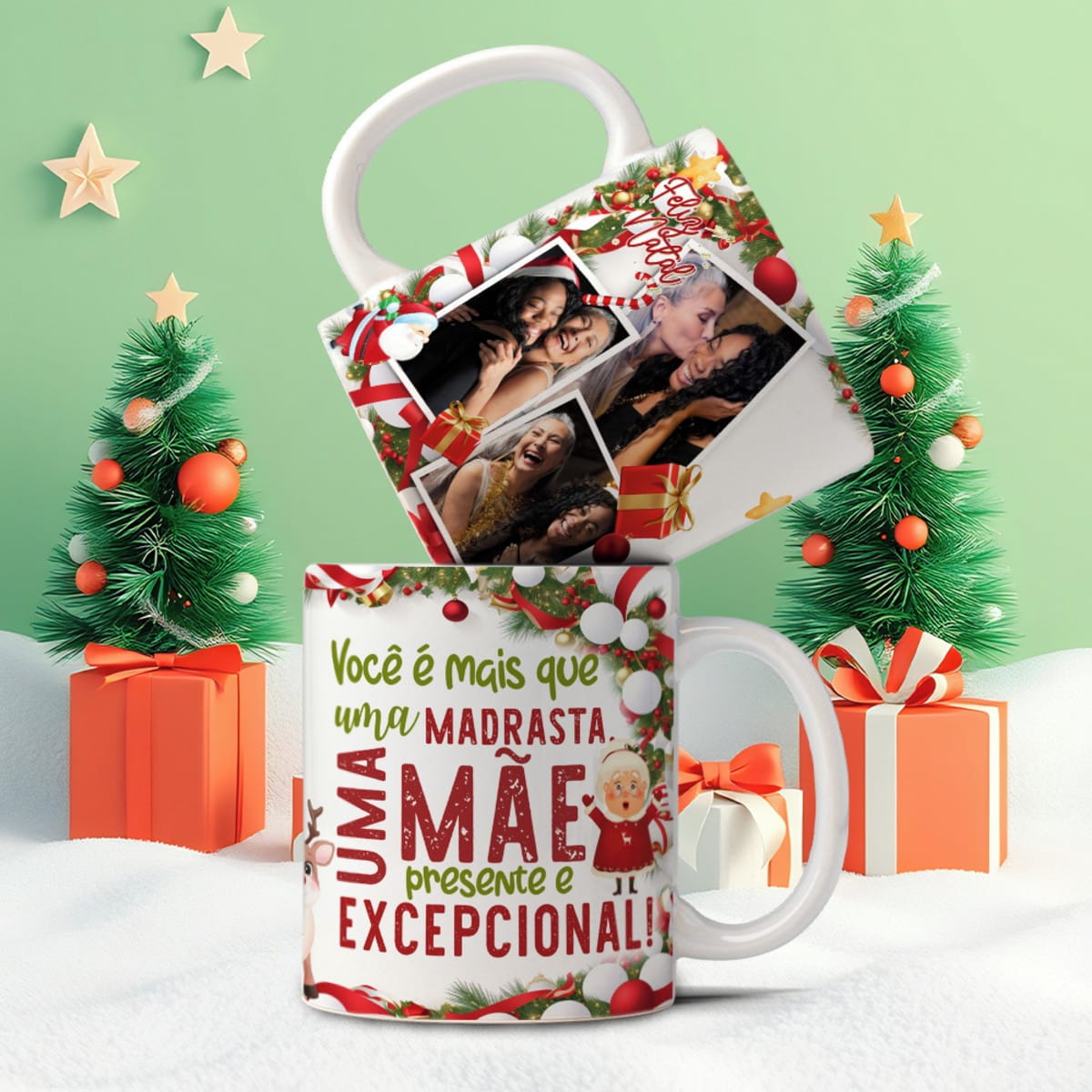 Kit Digital Caneca Natal Familia com 38 Artes em CDR e PNG 4 Kit Digital Caneca Natal Familia com 38 Artes em CDR e PNG - Imagem 4