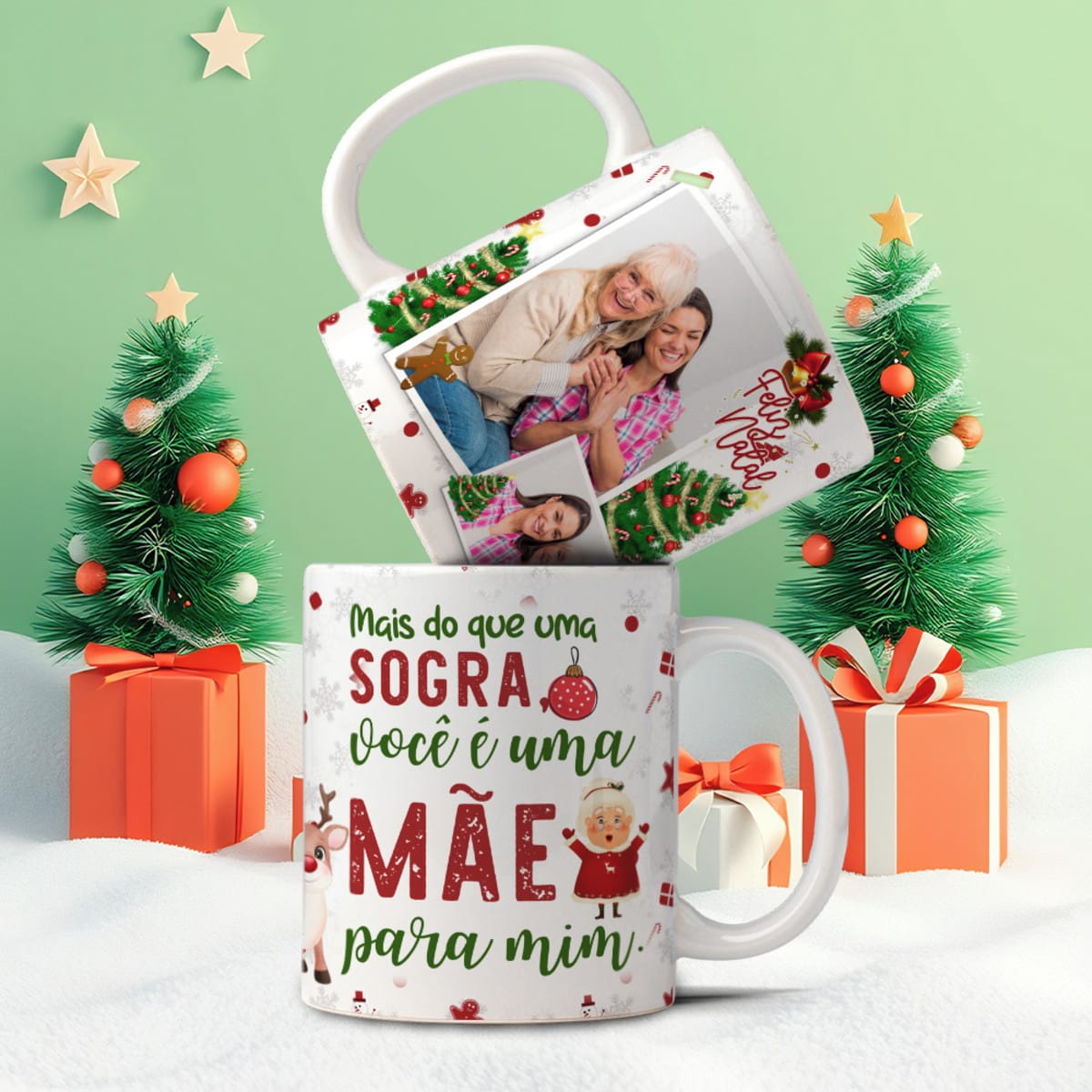 Kit Digital Caneca Natal Familia com 38 Artes em CDR e PNG 5 Kit Digital Caneca Natal Familia com 38 Artes em CDR e PNG - Imagem 5