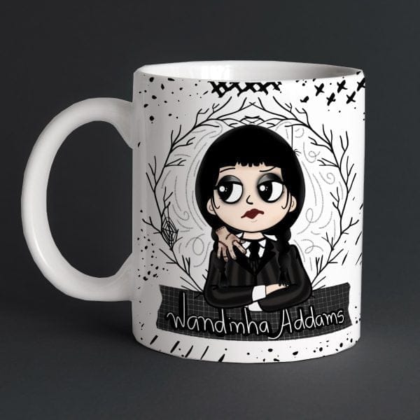 Artes Caneca Wandinha Família Addams Wednesday Merlina
