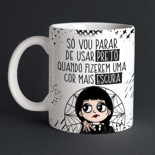 Artes Caneca Wandinha Família Addams Wednesday Merlina