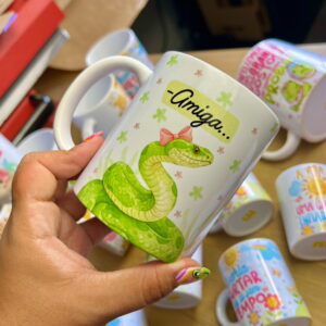 artes canecas amigas galinha e cobra arquivo digital