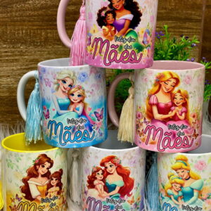 Artes Canecas Mae Princesas Arquivo Digital 1