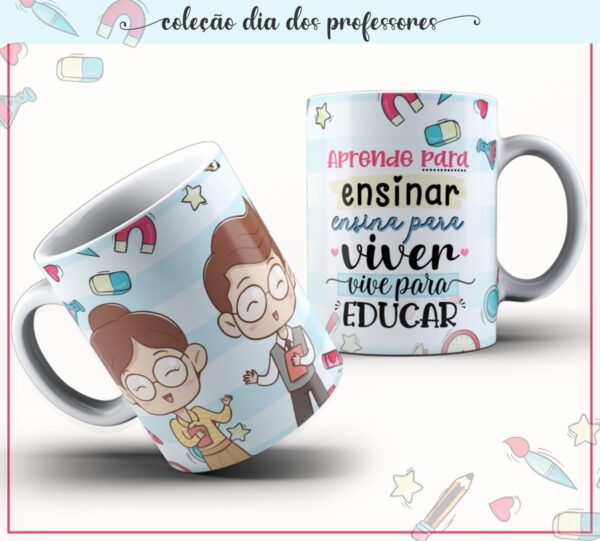 Artes Canecas Dia Dos Professores Sublimacao Arquivo Digital 3