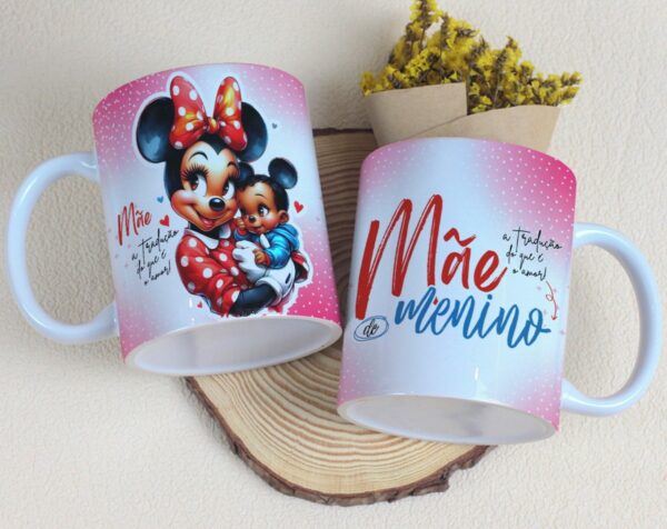 Artes Canecas Margarida e Minnie Mães - Png