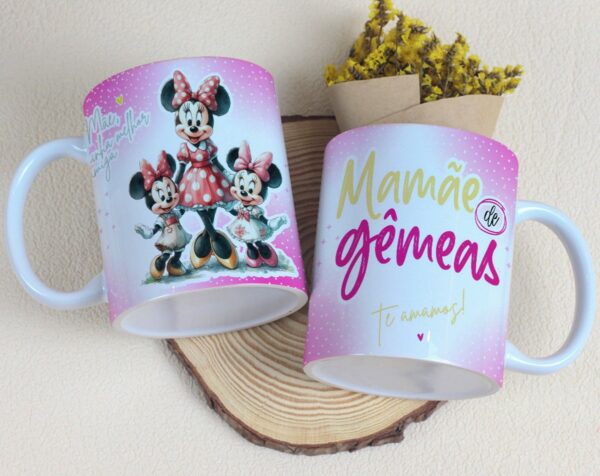 Artes Canecas Margarida e Minnie Mães - Png
