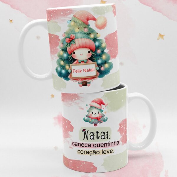 Artes Canecas Natal Aquarelado - Png