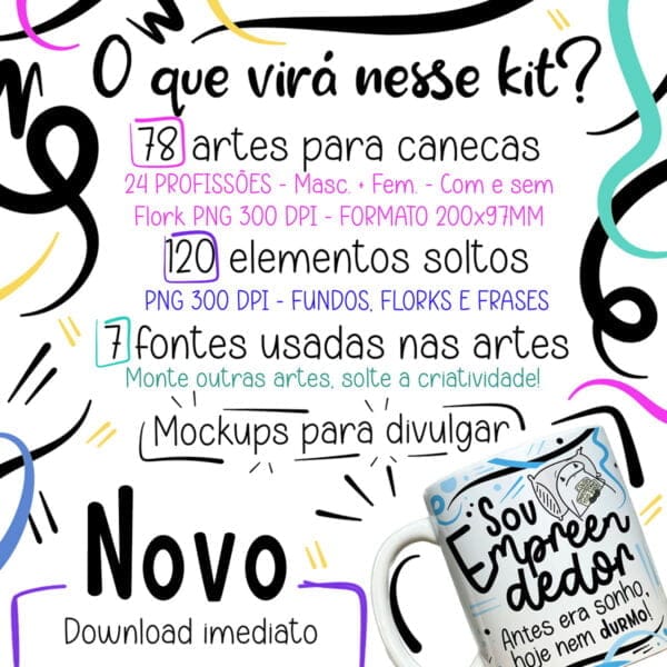 Artes Canecas Profissões Vol. 2 Estátiário Lash Designer RH