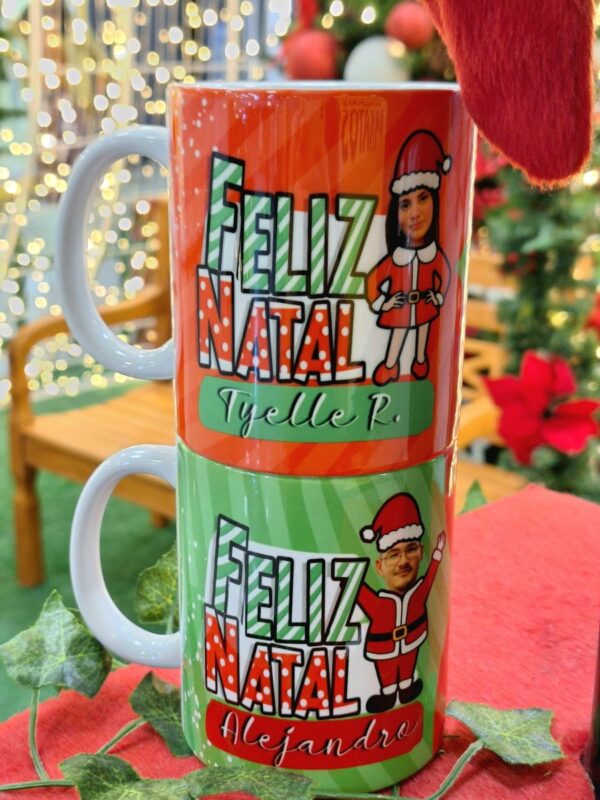 Artes Canecas Rostos Divertidos Natal 2024 - Png