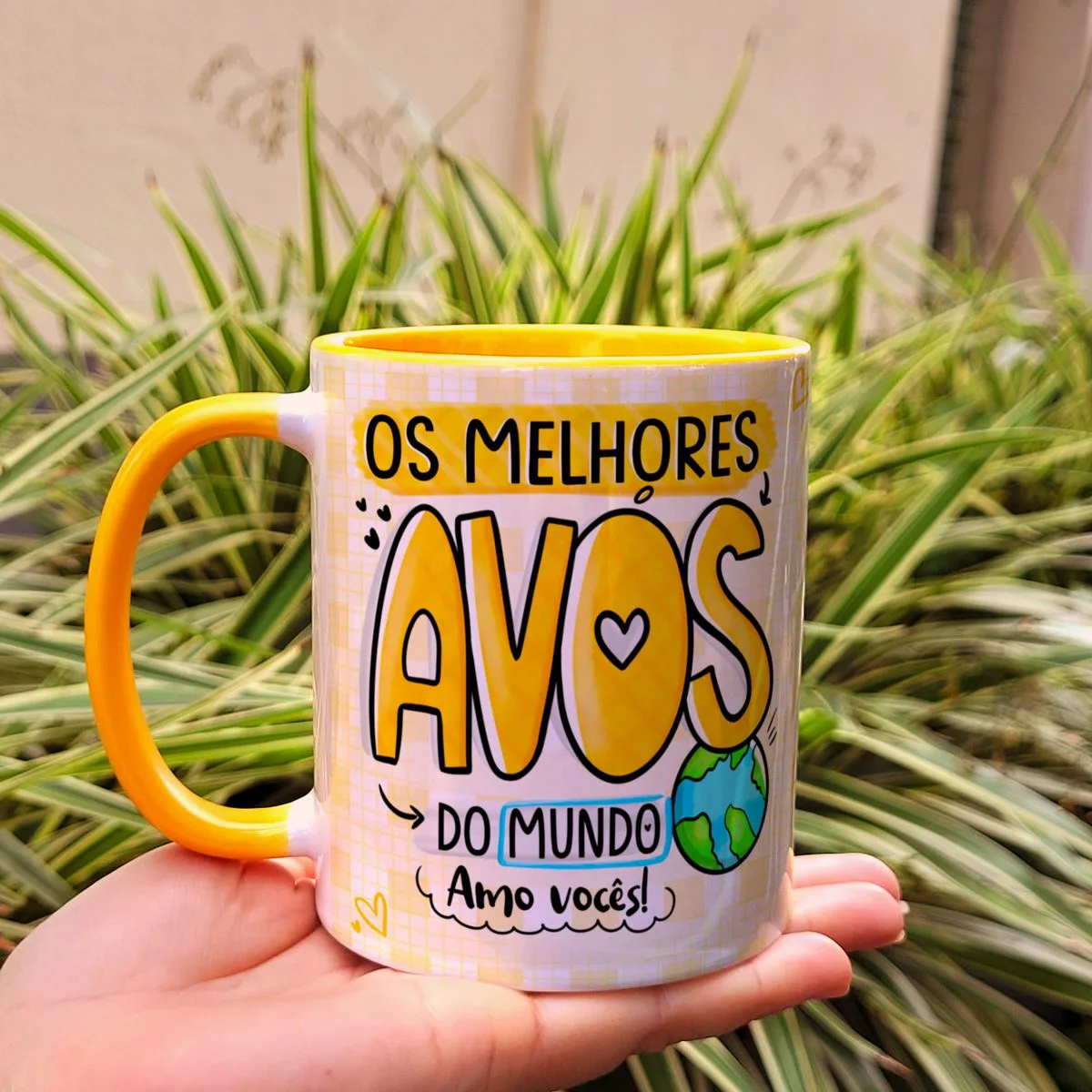 Artes Dia dos Avós Sublimação Caneca Frases Carinhosas