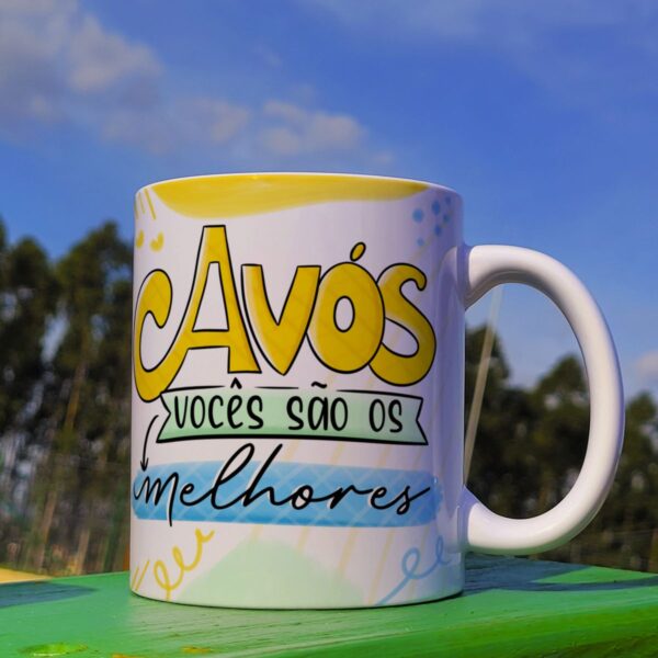 Artes Dia dos Avós Sublimação Caneca Frases Carinhosas