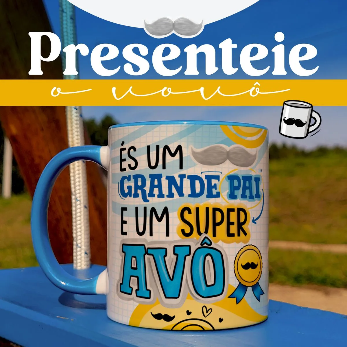 Artes Dia dos Avós Sublimação Caneca Frases Carinhosas