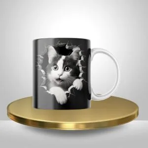 Artes Digitais Canecas Gatinhos 3d em Png