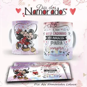 Artes Digitais de Mickey para Canecas de Namorados