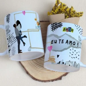 Artes Digitais para Caneca de Casal - Dia dos Namorados