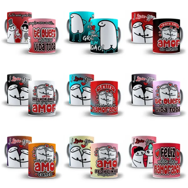Artes Flork para Caneca: Especial Dia dos Namorados
