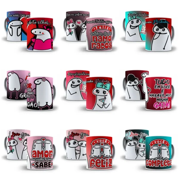 Artes Flork para Caneca: Especial Dia dos Namorados