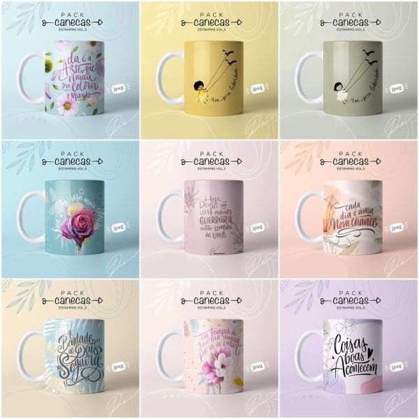 Artes Motivacionais Para Caneca Dia Das Mulheres Em Jpg