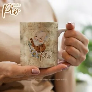 Artes Padre Pio Ilustrações PNG Santinhos em Aquarela