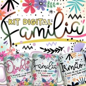 Artes Para Caneca Familia Vol 1 Pack Estampas Digitais 10