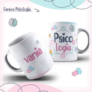 artes para caneca psicologia em arquivo digital