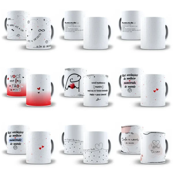 Artes Personalizadas para Caneca, Edição Dia dos Namorados