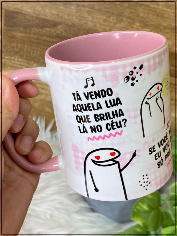 Artes Sublimação Caneca Flork Namorados Ta Vendo Aquela Lua