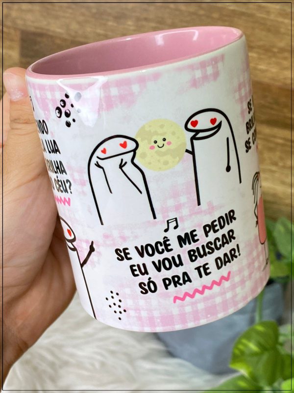 Artes Sublimação Caneca Flork Namorados Ta Vendo Aquela Lua