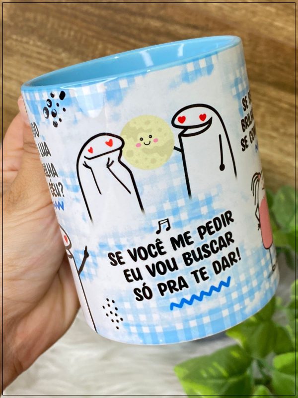 Artes Sublimação Caneca Flork Namorados Ta Vendo Aquela Lua