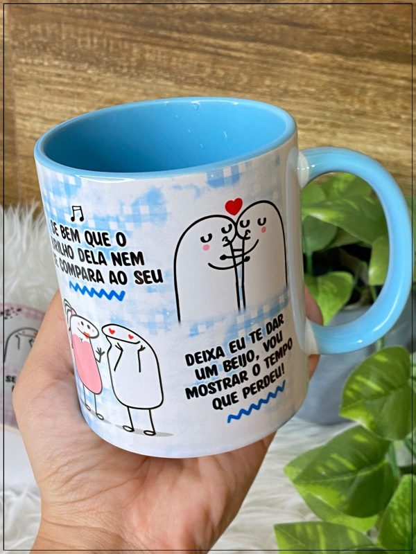 Artes Sublimação Caneca Flork Namorados Ta Vendo Aquela Lua