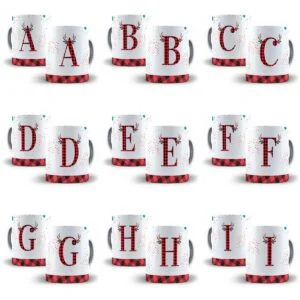 Artes Sublimação Caneca Natal Letras e Nome Personalizados 28 Artes Sublimação Caneca Natal Letras e Nome Personalizados