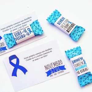 Balinha e Card Novembro Azul - Arquivo Digital