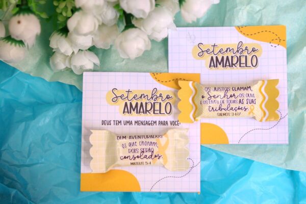 Balinha e Card Setembro Amarelo 2023- Arquivo Digital
