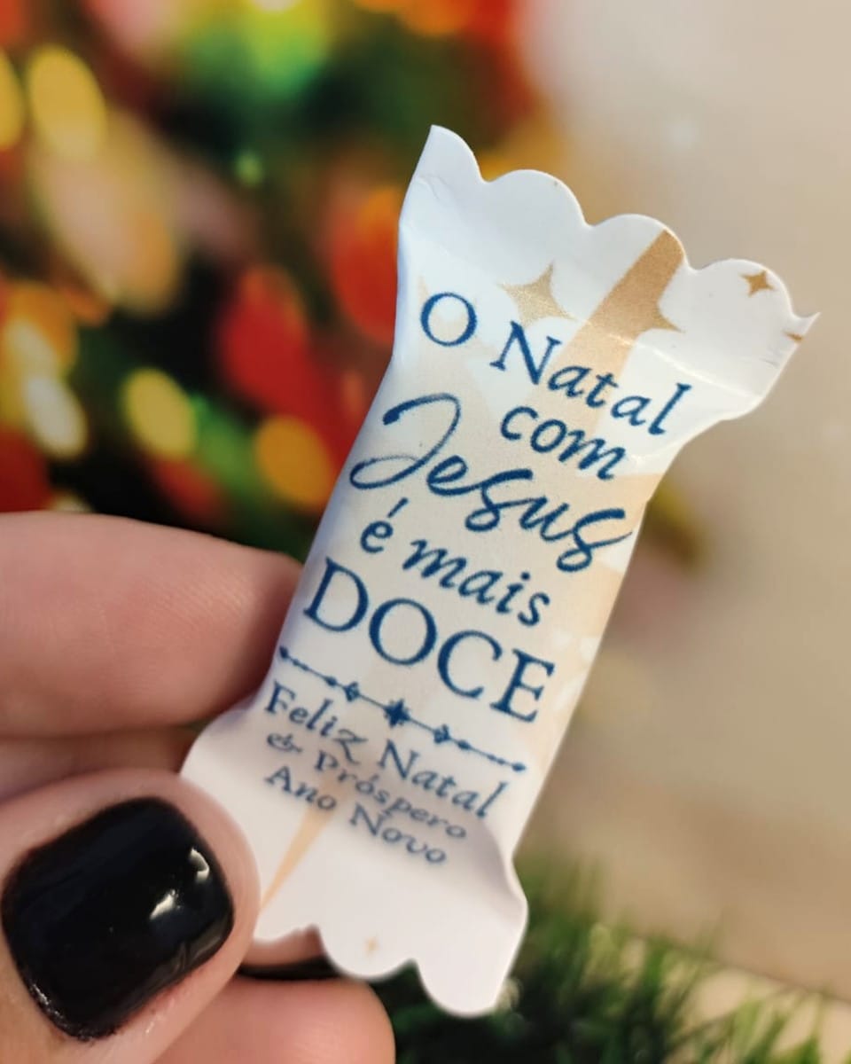 Etiqueta para Balinha de Natal com Design Vintage Editável 3 Etiqueta para Balinha de Natal com Design Vintage Editável - Imagem 3