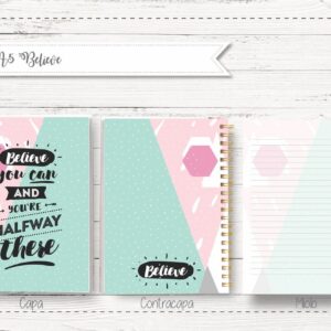 bloco a5 believe papel e scrapbook