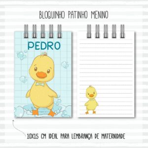 Bloquinho 10x15 Patinho - Arquivo Digital