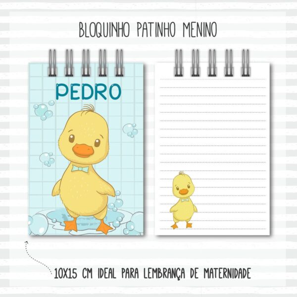 Bloquinho 10x15 Patinho - Arquivo Digital