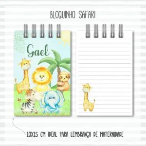 Bloquinho 10x15 Safari Menino - Arquivo Digital 9 Bloquinho 10x15 Safari Menino - Arquivo Digital