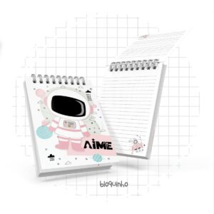 Bloquinho A6 Astronauta Menina - Arquivo Digital