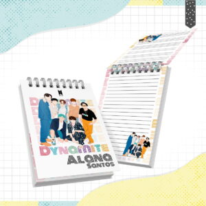 Bloquinho Digital Tema BTS A6 em PNG e PDF 6 bloquinho a6 bts arquivo digital