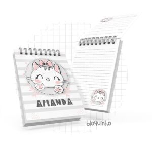 Bloquinho A6 Gatinha - Arquivo Digital
